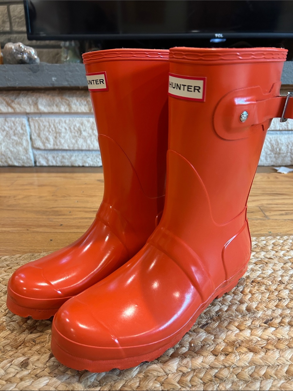 NWOTAGS Hunter Orange Mid Calf Rain Boots Sz7